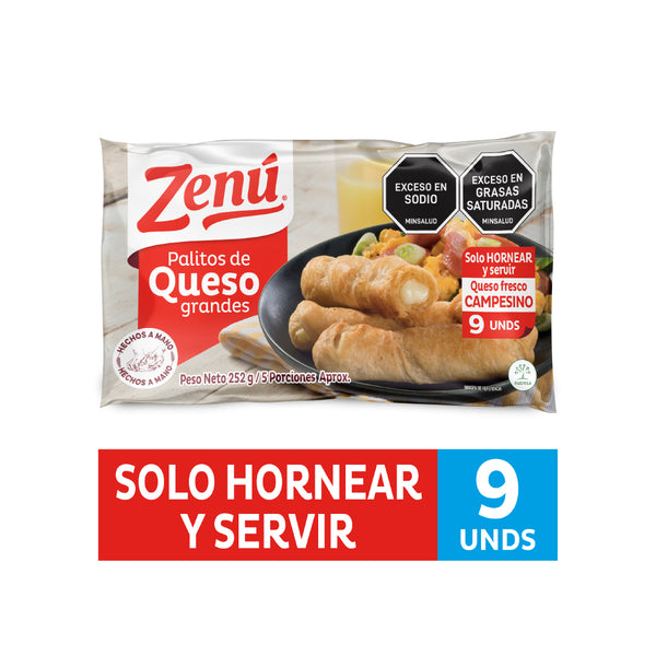 PALITO DE QUESO 252G 9U HORNEAR ZENU